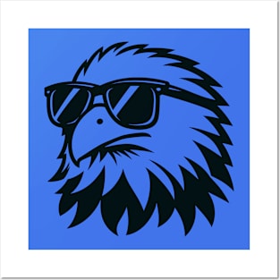 Eagle wearing sunglasses Posters and Art